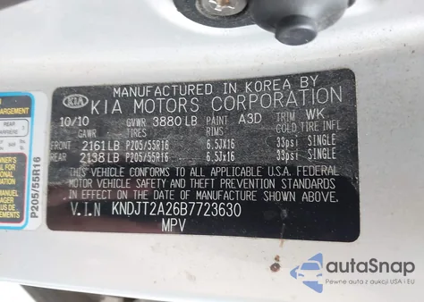 2011 Kia Soul + из США, поврежденный, VIN KNDJT2A26B7723630